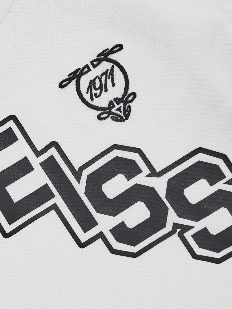 Reiss White/Navy Glen 9-13 yrs Cotton Oversized Logo T-Shirt - Image 4 of 4
