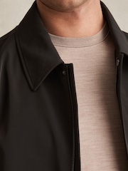 Reiss Brown Logan Removable Gilet Hybrid Overcoat - Image 7 of 8