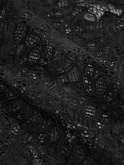 Reiss Black Tia Floral Print Lace Bodysuit - Image 7 of 7