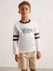 Reiss White/Blue Charley T-Shirt - Image 1 of 4