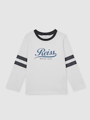 Reiss White/Blue Charley T-Shirt - Image 2 of 4