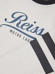 Reiss White/Blue Charley T-Shirt - Image 4 of 4