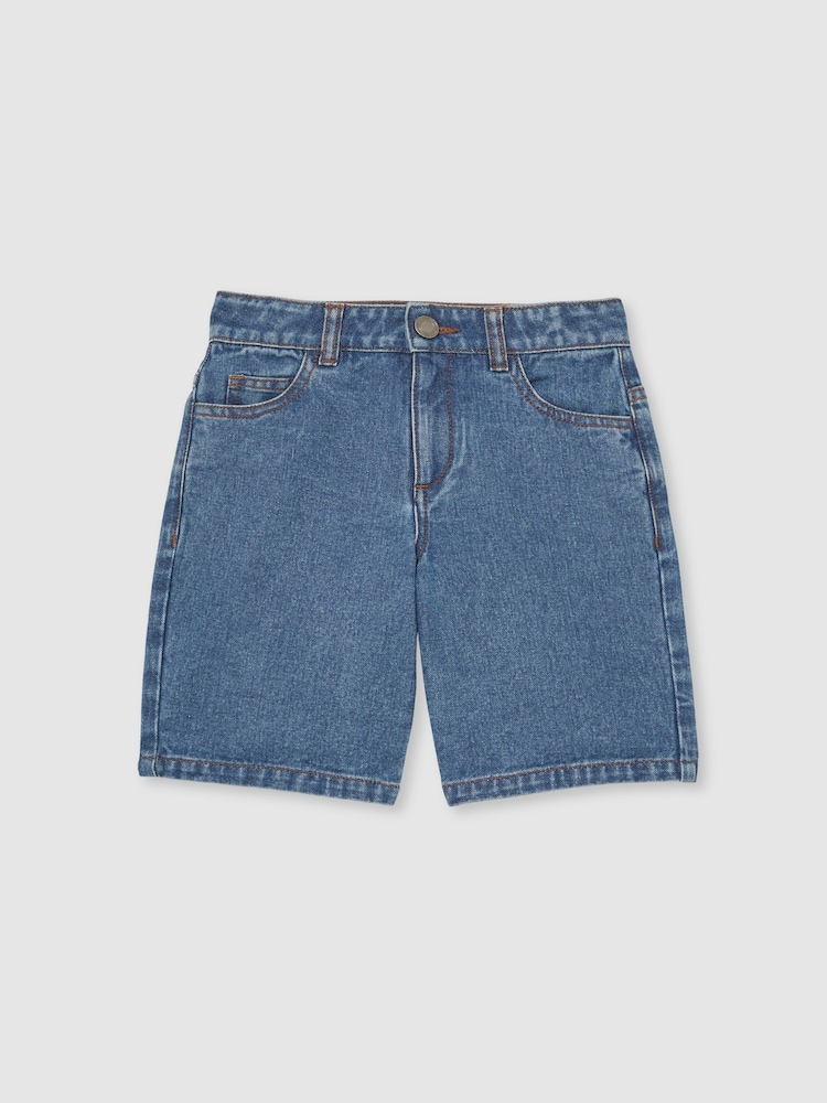 Reiss Mid Blue Bryan 9-13 yrs Denim Bermuda Shorts - Image 2 of 4 Reiss Mid Blue Bryan 9-13 yrs Denim Bermuda Shorts - Image 2 of 4