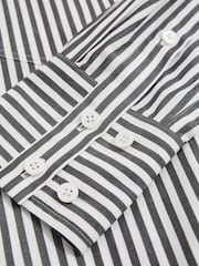 Reiss White/Navy Blair Reiss | Les 100 Ciels Stripe Shirt - Image 5 of 5