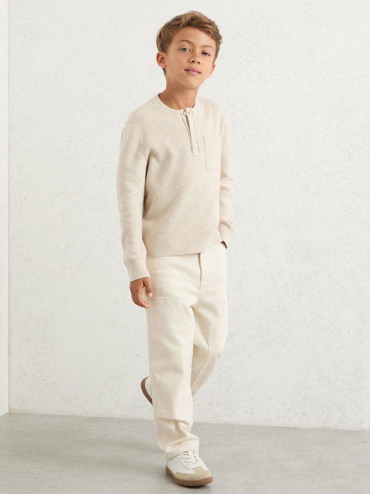 Reiss Off White Hydro 9-13 yrs Straight-Leg Carpenter Jeans - Image 1 of 4 Reiss Off White Hydro 9-13 yrs Straight-Leg Carpenter Jeans - Image 1 of 4