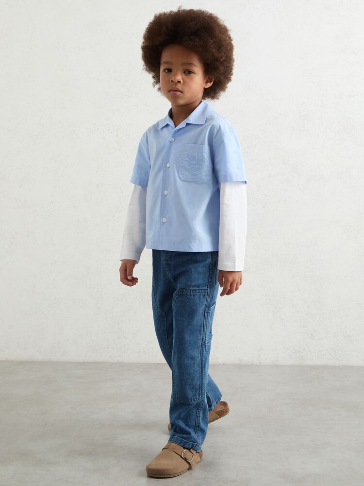 Reiss Blue/White Grayson Shirt - Image 1 of 4