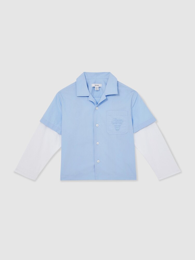 Reiss Blue/White Grayson Shirt - Image 2 of 4