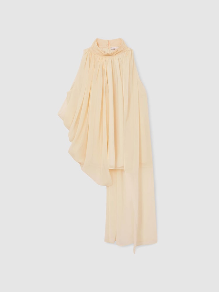 Reiss Fi Draped Chiffon Sleeveless Top - Imagen 2 de 5