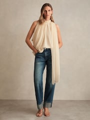 Reiss Fi Draped Chiffon Sleeveless Top - Imagen 3 de 5