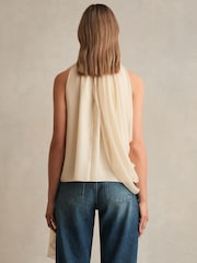 Reiss Fi Draped Chiffon Sleeveless Top - Imagen 4 de 5