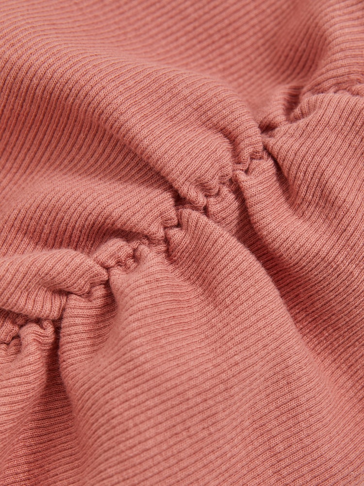Reiss Rose Trina Cotton Ruched Long-Sleeve T-Shirt with Stretch - Image 4 of 4