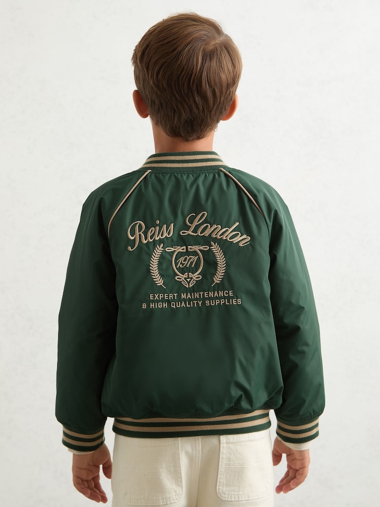 Reiss Forest Green/ Off White Harvey Jacket - Image 1 of 4