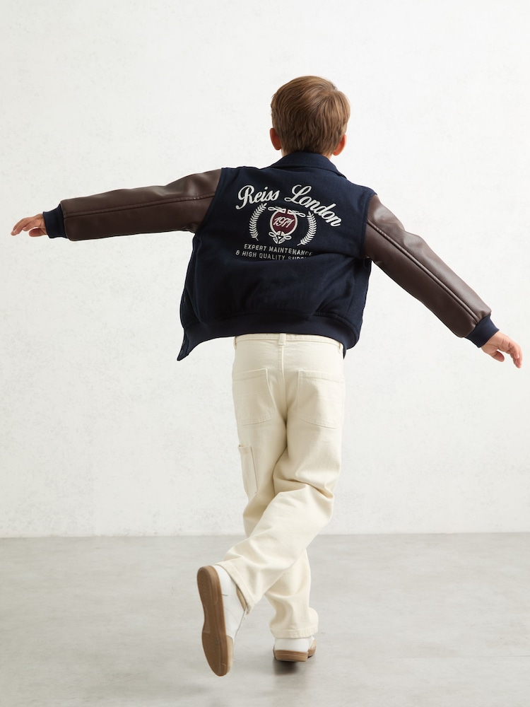 Reiss Navy/Brown Rison Jacket - Image 1 of 5