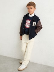 Reiss Navy/Brown Rison Jacket - Image 3 of 5