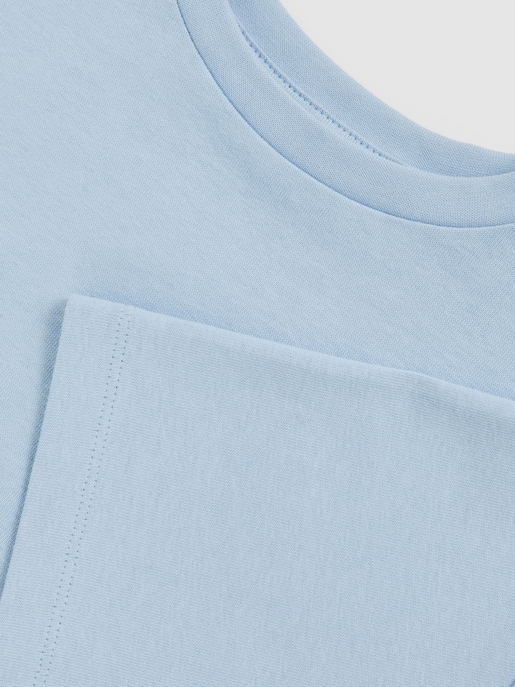 Reiss Blue Alex 13-14 yrs Cotton Oversized Cropped T-Shirt - Image 4 of 4 Reiss Blue Alex 13-14 yrs Cotton Oversized Cropped T-Shirt - Image 4 of 4