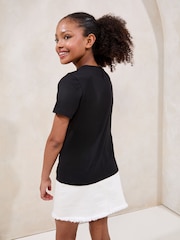 Negro - Lipsy 100% Cotton Embellished Paris T-Shirt (5-16yrs) - Imagen 4 de 4