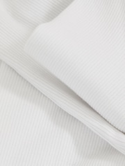 Reiss Ivory Trina 9-13 yrs Cotton Ruched Long-Sleeve T-Shirt with Stretch - Image 4 of 4