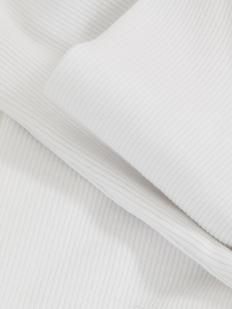 Reiss Ivory Trina 9-13 yrs Cotton Ruched Long-Sleeve T-Shirt with Stretch - Image 4 of 4