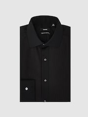 Reiss Black Marcel Regular Fit Cotton Dinner Shirt - Image 2 of 8