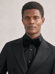 Reiss Black Marcel Regular Fit Cotton Dinner Shirt - Image 4 of 8