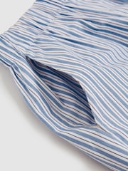 Reiss Soft Blue Carlo McLaren F1 Team Stripe Poplin Shorts - Image 7 of 7