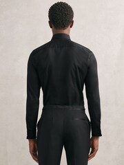 Reiss Black Marcel Slim Fit Cotton Double-Cuff Dinner Shirt Regular-Fit - Image 6 of 7