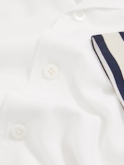 Blanco - Reiss Valbonne Reiss | Ché Stripe-Cuff Shirt - Imagen 6 de 6
