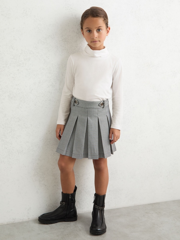 Reiss Ivory Carey 3-9 yrs Cotton-Jersey Roll-Neck Top with Stretch - Image 2 of 4 Reiss Ivory Carey 3-9 yrs Cotton-Jersey Roll-Neck Top with Stretch - Image 2 of 4