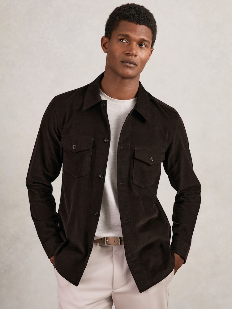 Reiss Brown Kai Shirt - Image 1 of 7