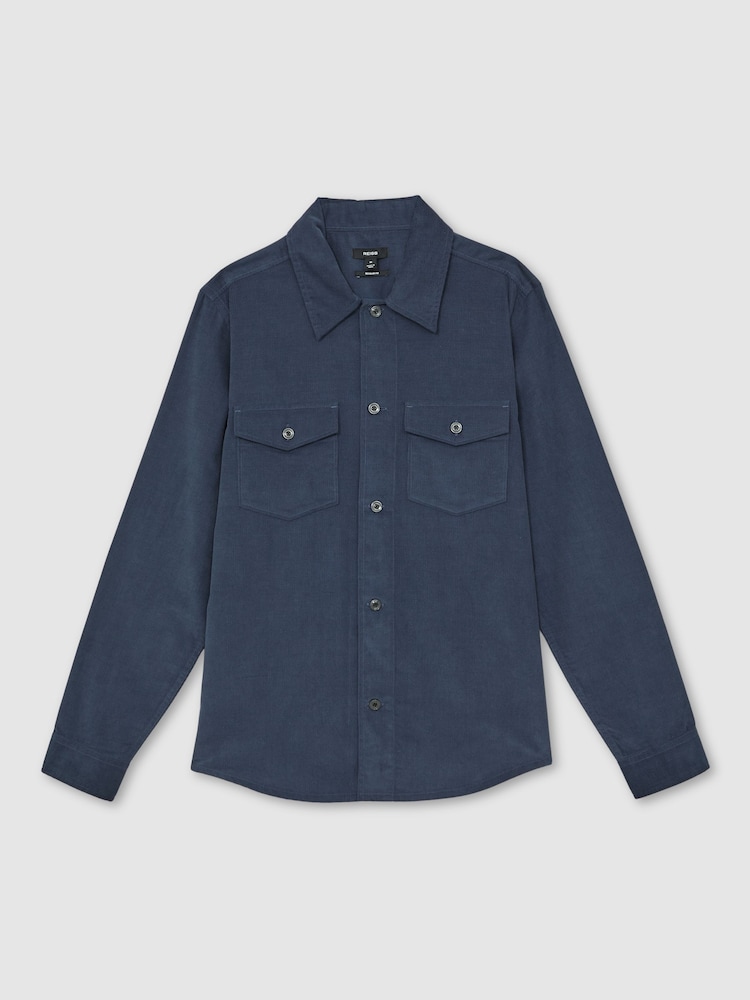 Reiss Airforce Blue Kai Shirt - Image 2 of 6