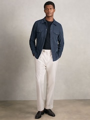 Reiss Airforce Blue Kai Shirt - Image 3 of 6