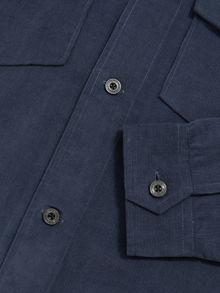 Reiss Airforce Blue Kai Shirt - Image 6 of 6