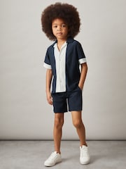 Reiss Armen Plissé Colour-Block Shirt - Imagen 2 de 4