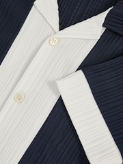 Reiss Armen Plissé Colour-Block Shirt - Imagen 4 de 4