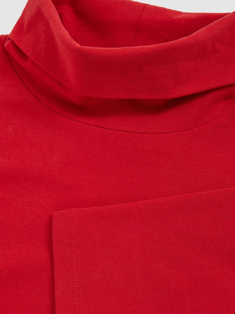 Reiss Red Carey 3-9 yrs Cotton-Jersey Roll-Neck Top with Stretch - Image 4 of 4