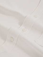 Reiss White Kappo Cotton-Twill Cutaway-Collar Overshirt - Image 7 of 7