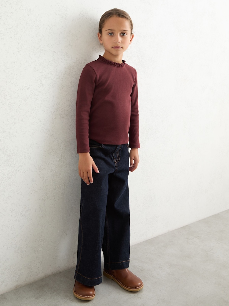 Reiss Burgundy Flora T-Shirt - Image 1 of 5