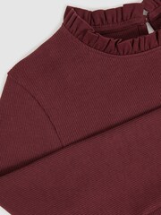 Reiss Burgundy Flora T-Shirt - Image 5 of 5