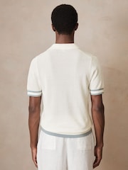 Blanco - Reiss Quinn Reiss | Ché Cotton Knit Polo Shirt - Imagen 5 de 7
