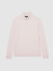 Reiss Beige Blackhall Merino Wool Half-Zip Jumper - Image 2 of 7