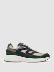 Reiss Forest Green/Stone Nido Trainers - Image 1 of 5