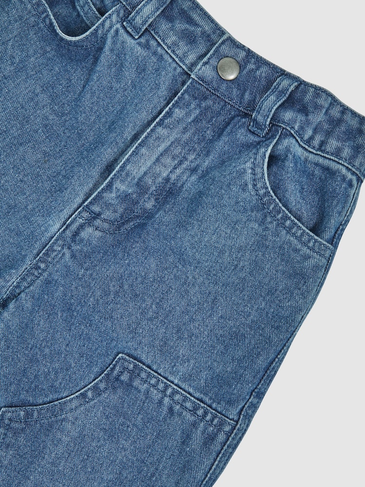 Reiss Mid Blue Hydro 13-14 yrs Straight-Leg Carpenter Jeans - Image 4 of 4 Reiss Mid Blue Hydro 13-14 yrs Straight-Leg Carpenter Jeans - Image 4 of 4