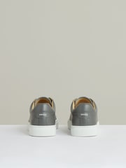 Reiss Graphite Grey Finley Leather Low-Top Trainers - Image 4 of 5