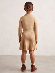 Camel - Vestido de punto con costuras en contraste Sapna de Reiss - Imagen 4 de 5