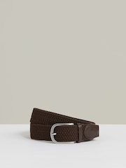 Dunkelbraun - Reiss Elmont Basket Weave Belt - Bild 1 von 3