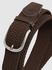 Dunkelbraun - Reiss Elmont Basket Weave Belt - Bild 3 von 3