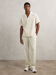 Reiss Off White/Stone Nido Trainers - Image 2 of 6