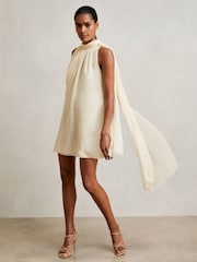 Reiss Felix Draped Chiffon Sleeveless Mini Dress - صورة 1 من 6