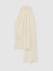 Reiss Felix Draped Chiffon Sleeveless Mini Dress - صورة 2 من 6