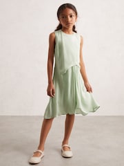 Reiss Sage Elina 4-9 yrs Draped Tuck Sleeveless Dress - Image 1 of 4
